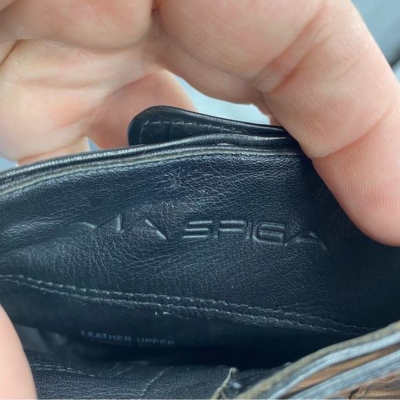 VIA SPIGA Italian leather ankle booties with heel Sz 8  - Black pointed toe - Picture 6 of 9